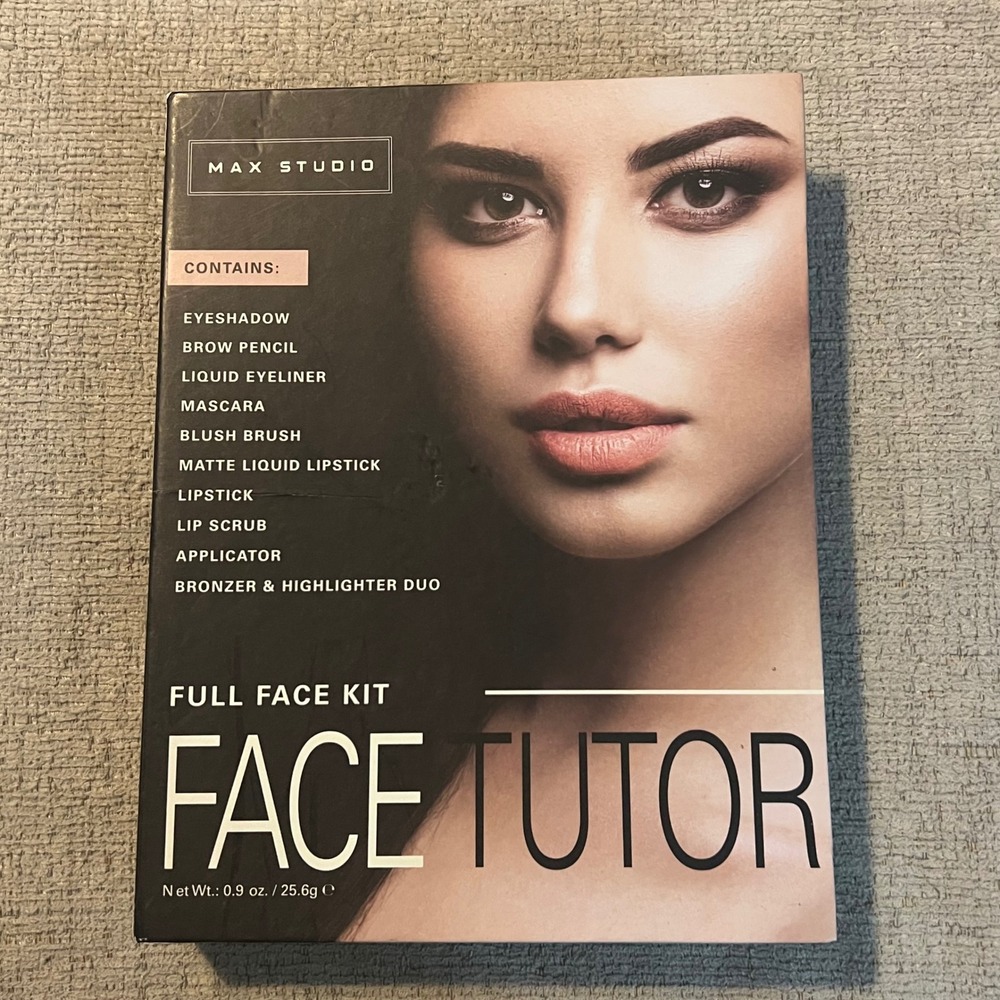 Max Studio Face Tutor Full Face‎ Kit Makeup Palette Set Eyeshadow Lipstick New